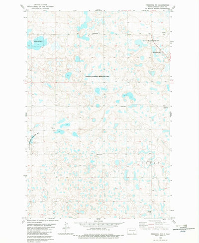 United States Geological Survey Fredonia NW, ND (1982, 24000-Scale) digital map