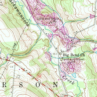 United States Geological Survey Fredonia, PA (1958, 24000-Scale) digital map