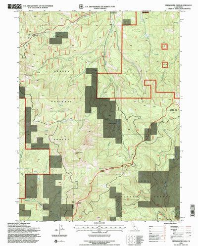 United States Geological Survey Fredonyer Pass, CA (1995, 24000-Scale) digital map