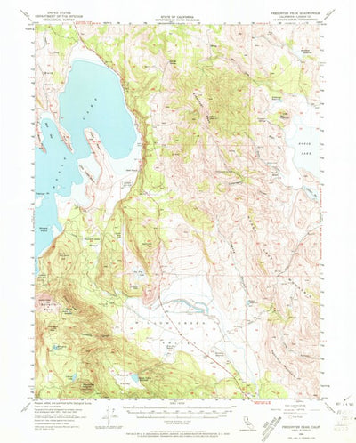 United States Geological Survey Fredonyer Peak, CA (1954, 62500-Scale) digital map