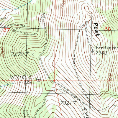 United States Geological Survey Fredonyer Peak, CA (1989, 24000-Scale) digital map