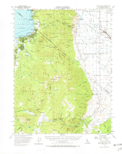 United States Geological Survey Free Peak, CA-NV (1956, 62500-Scale) digital map