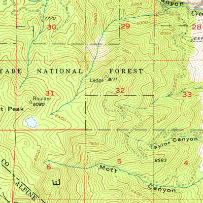 United States Geological Survey Free Peak, CA-NV (1956, 62500-Scale) digital map
