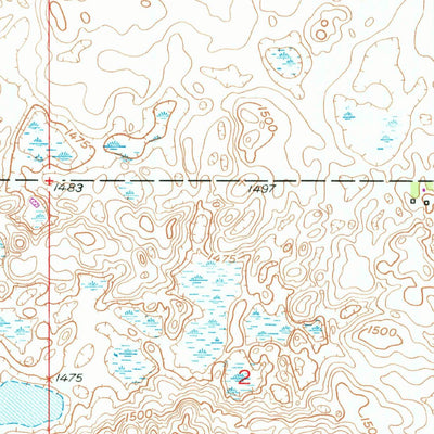 United States Geological Survey Free Peoples Lake, ND (1951, 24000-Scale) digital map