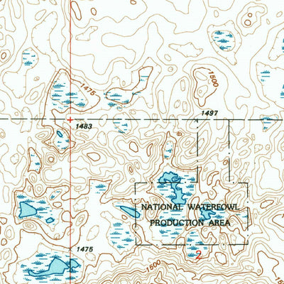 United States Geological Survey Free Peoples Lake, ND (1994, 24000-Scale) digital map
