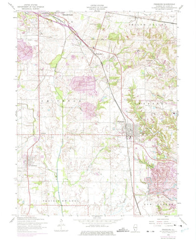 United States Geological Survey Freeburg, IL (1954, 24000-Scale) digital map
