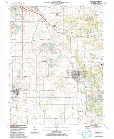United States Geological Survey Freeburg, IL (1990, 24000-Scale) digital map