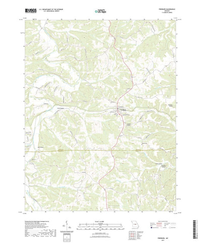 United States Geological Survey Freeburg, MO (2021, 24000-Scale) digital map