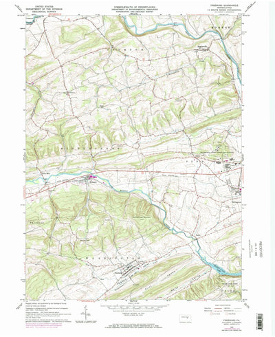 United States Geological Survey Freeburg, PA (1965, 24000-Scale) digital map