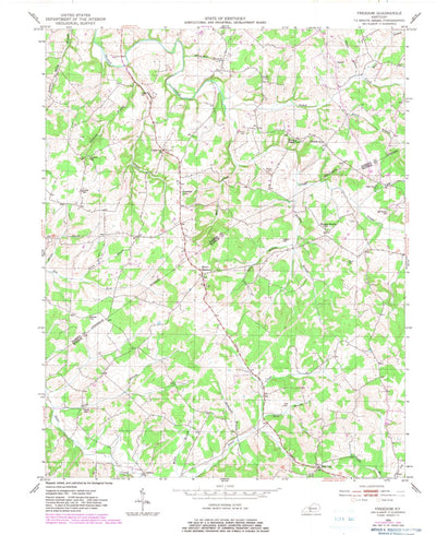 United States Geological Survey Freedom, KY (1953, 24000-Scale) digital map