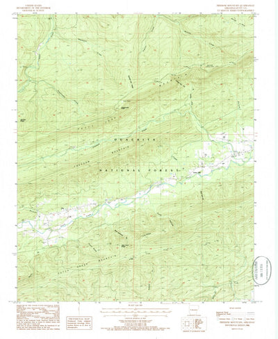 United States Geological Survey Freedom Mountain, AR (1985, 24000-Scale) digital map