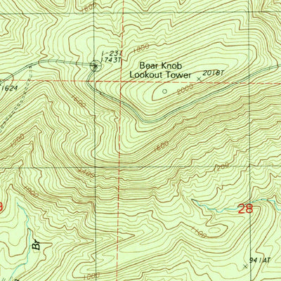 United States Geological Survey Freedom Mountain, AR (1985, 24000-Scale) digital map