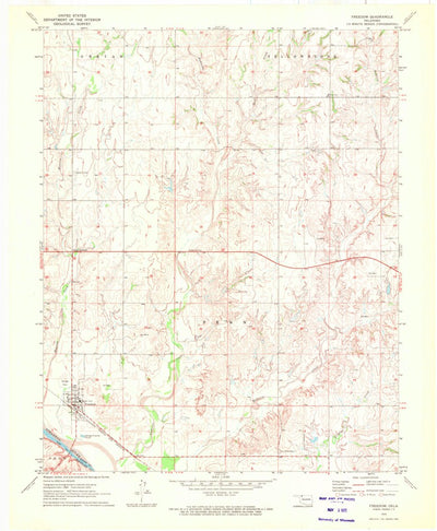 United States Geological Survey Freedom, OK (1970, 24000-Scale) digital map