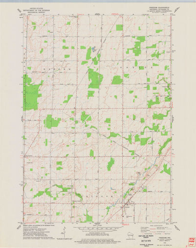 United States Geological Survey Freedom, WI (1974, 24000-Scale) digital map