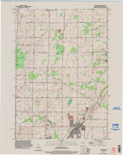 United States Geological Survey Freedom, WI (1992, 24000-Scale) digital map