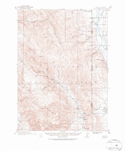United States Geological Survey Freedom, WY-ID (1915, 62500-Scale) digital map