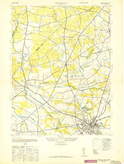 United States Geological Survey Freehold, NJ (1947, 24000-Scale) digital map