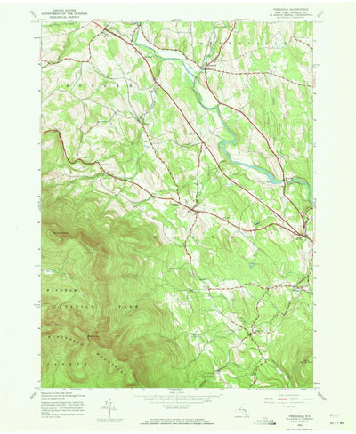 United States Geological Survey Freehold, NY (1943, 24000-Scale) digital map