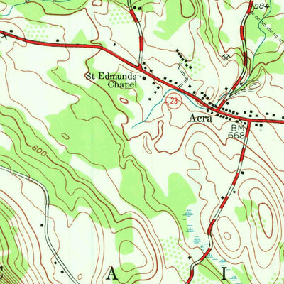 United States Geological Survey Freehold, NY (1943, 24000-Scale) digital map