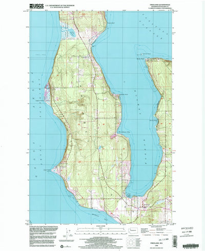 United States Geological Survey Freeland, WA (1998, 24000-Scale) digital map