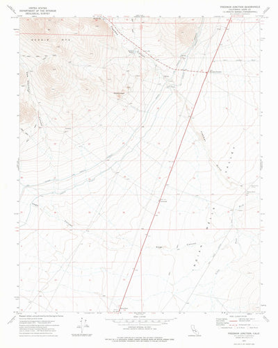 United States Geological Survey Freeman Junction, CA (1972, 24000-Scale) digital map