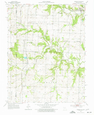 United States Geological Survey Freeman, MO-KS (1953, 24000-Scale) digital map