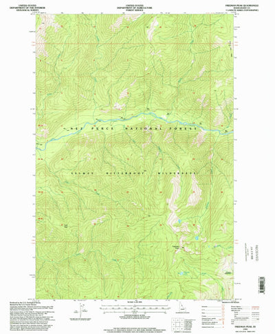 United States Geological Survey Freeman Peak, ID (1995, 24000-Scale) digital map
