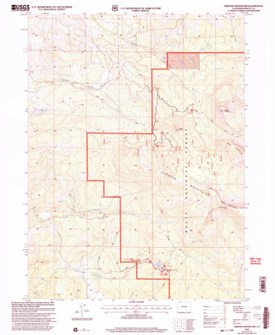 United States Geological Survey Freeman Reservoir, CO (2000, 24000-Scale) digital map