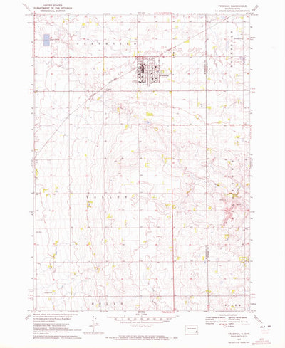 United States Geological Survey Freeman, SD (1970, 24000-Scale) digital map