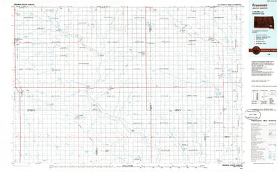 United States Geological Survey Freeman, SD (1985, 100000-Scale) digital map