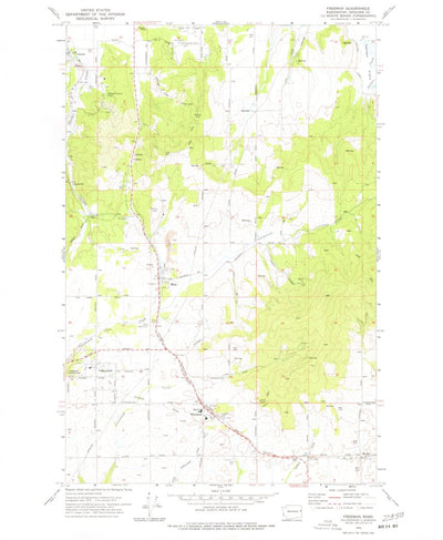 United States Geological Survey Freeman, WA (1973, 24000-Scale) digital map