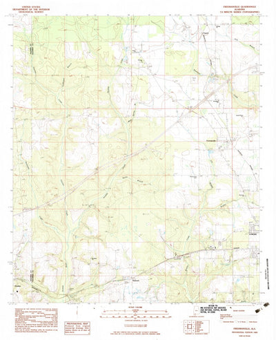 United States Geological Survey Freemanville, AL (1983, 24000-Scale) digital map