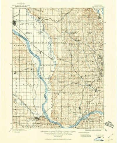 United States Geological Survey Freemont, NE-IA (1893, 125000-Scale) digital map