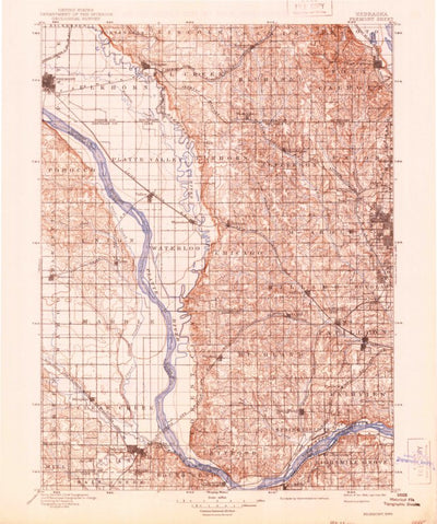 United States Geological Survey Freemont, NE-IA (1896, 125000-Scale) digital map