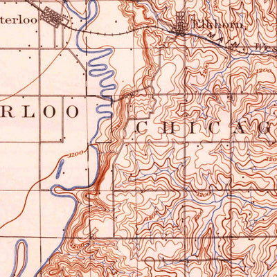 United States Geological Survey Freemont, NE-IA (1896, 125000-Scale) digital map