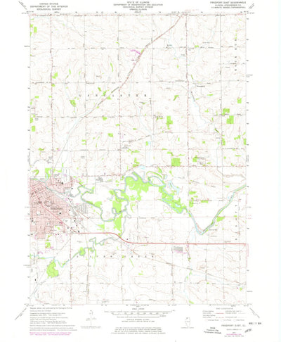 United States Geological Survey Freeport East, IL (1971, 24000-Scale) digital map
