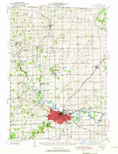 United States Geological Survey Freeport, IL (1939, 62500-Scale) digital map