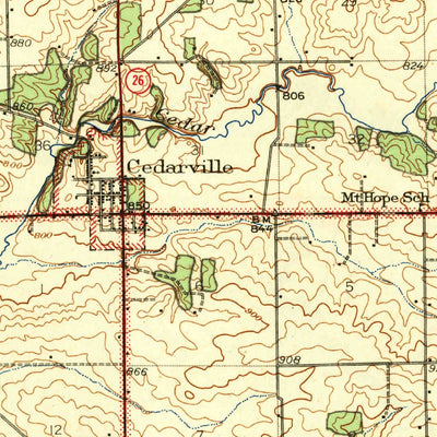United States Geological Survey Freeport, IL (1944, 62500-Scale) digital map