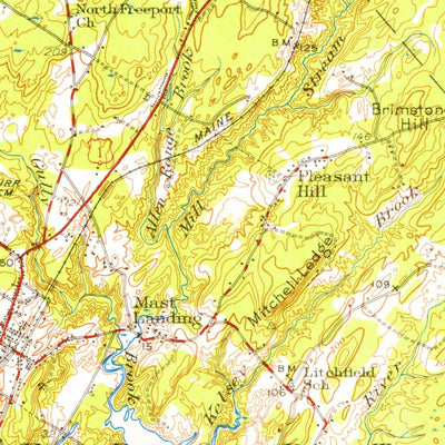United States Geological Survey Freeport, ME (1941, 62500-Scale) digital map