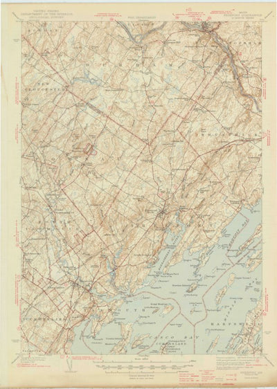 United States Geological Survey Freeport, ME (1944, 62500-Scale) digital map