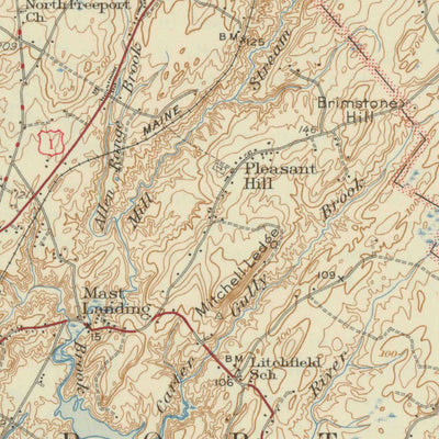 United States Geological Survey Freeport, ME (1944, 62500-Scale) digital map