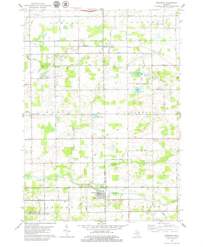 United States Geological Survey Freeport, MI (1978, 24000-Scale) digital map