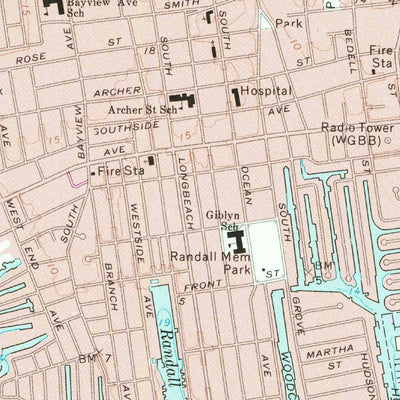 United States Geological Survey Freeport, NY (1969, 24000-Scale) digital map