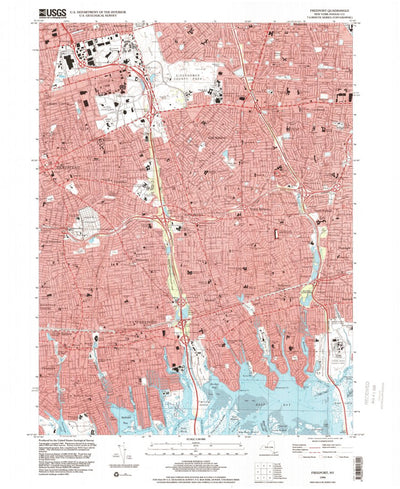 United States Geological Survey Freeport, NY (1994, 24000-Scale) digital map