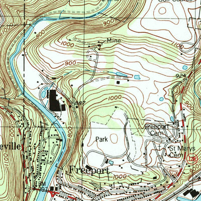 United States Geological Survey Freeport, PA (1998, 24000-Scale) digital map