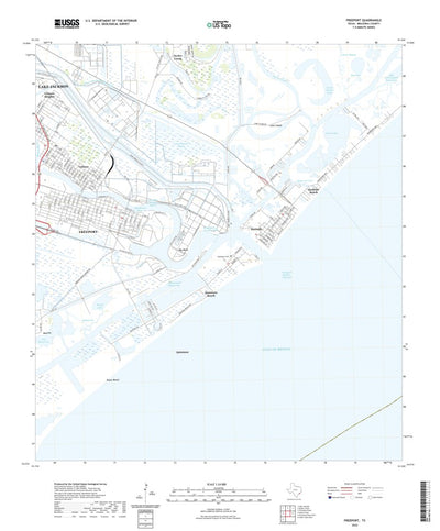 United States Geological Survey Freeport, TX (2022, 24000-Scale) digital map