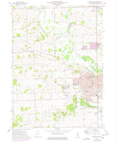 United States Geological Survey Freeport West, IL (1971, 24000-Scale) digital map
