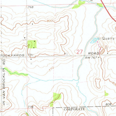 United States Geological Survey Freeport West, IL (1971, 24000-Scale) digital map
