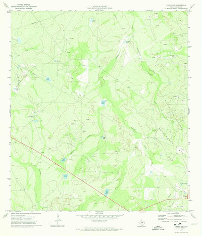 United States Geological Survey Freer NW, TX (1971, 24000-Scale) digital map