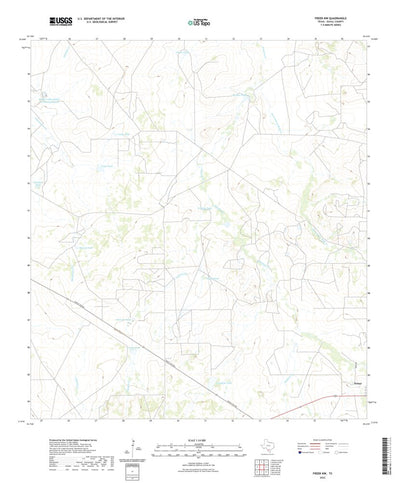 United States Geological Survey Freer NW, TX (2022, 24000-Scale) digital map